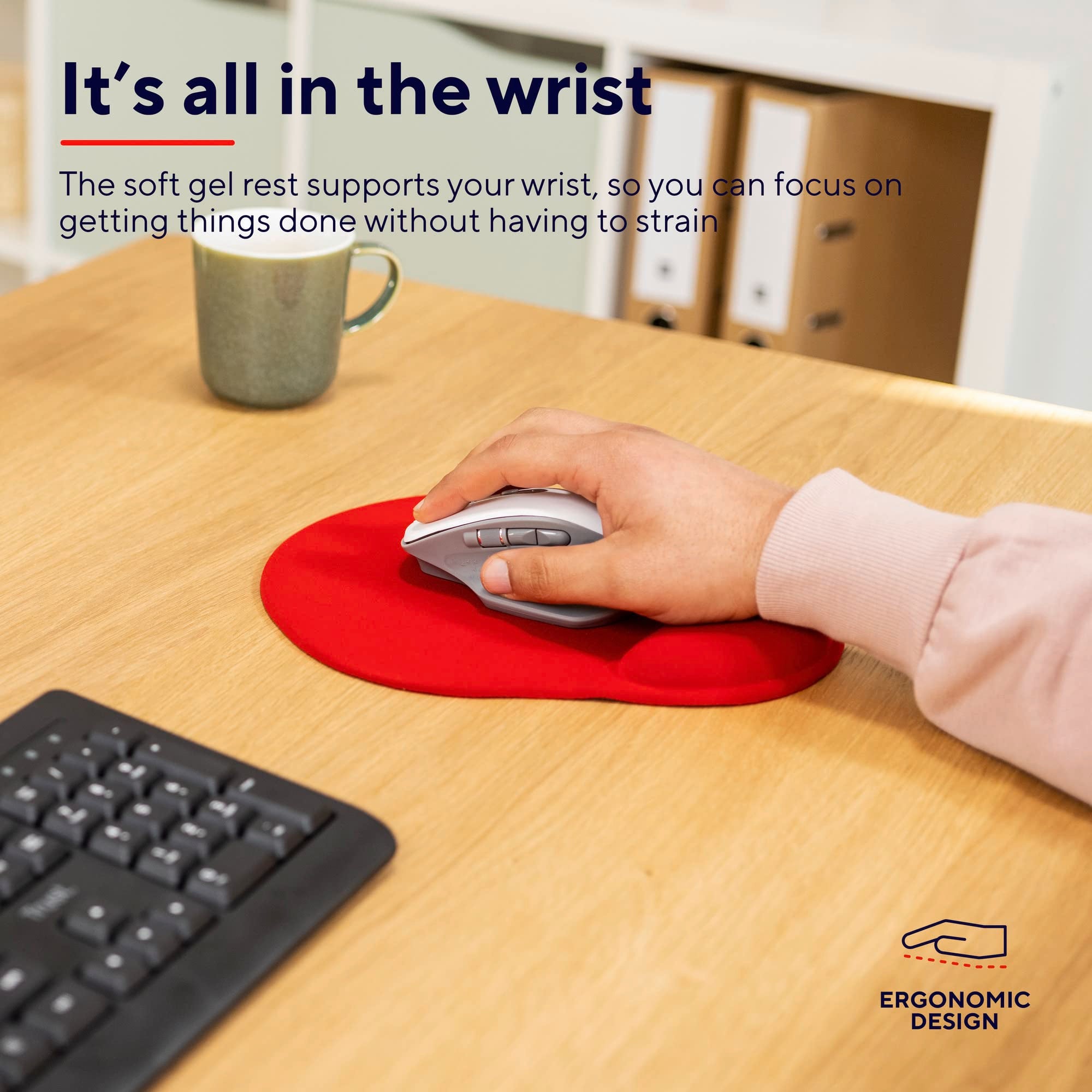 Trust Bigfoot Tapis de souris ergonomique avec repose-poignet en gel, base antidérapante, tapis de souris avec surface en microfibre pour ordinateur, PC, ordinateur portable – Rouge Trust Bigfoot Tapis de souris ergonomique avec repose-poignet en gel, base antidérapante, tapis de souris avec surface en microfibre pour ordinateur, PC, ordinateur portable – Rouge